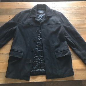 Men’s Express -wool , lined, button down coat